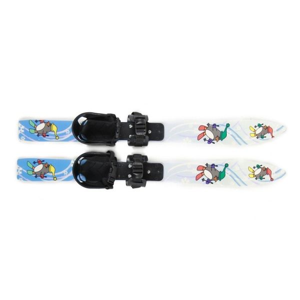 Popolare set da sci per bambini per bambini 68 * 6 cm attacchi per snowboard da sci con bastoncino da sci sport per il tempo libero all'aperto blu cartone animato modello regalo per bambini giocattoli lo031 C23