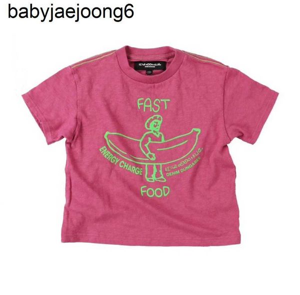 23SS DD Детская модная брендовая футболка с короткими рукавами и принтом банана для мальчиков и девочек, ручная роспись, граффити, футболка с круглым вырезом