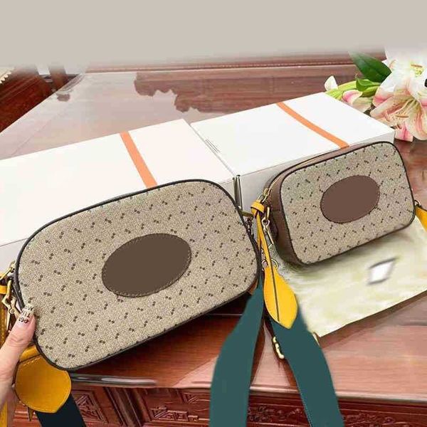 Omuz çantaları gbag lüksler çanta kadın tasarımcı çanta kamera çantaları kaplan kafa kare çantaları klasik crossbody tuval omuz cüzdanları 220829