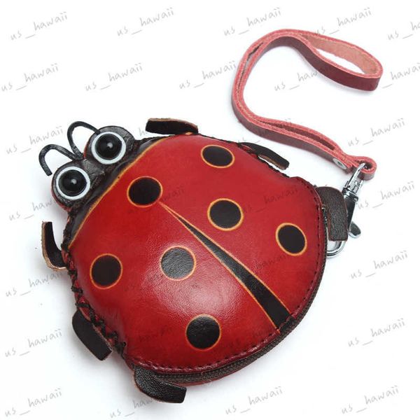 Borse da sera Portamonete fatto a mano Mini Portafoglio da polso Designer Unisex Carino Coccinella Borse Portafogli femminili T230526