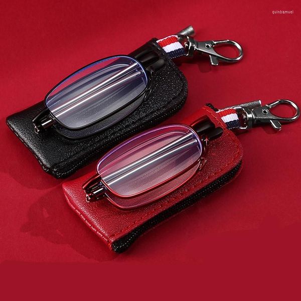 Солнцезащитные очки высококачественные портативные складные очки для чтения с корпусом Гибкий луга складываемые очки женщины A1