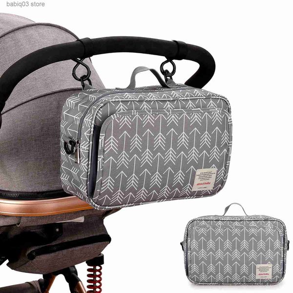 Windeltaschen Wasserdichte Neugeborene Baby Kinderwagen Aufbewahrungstasche Windeltasche Mode Cartoon Blumendruck Säugling Out Mommy Bag Poussette Paales T230526