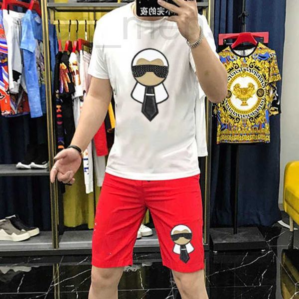 T-shirt da uomo designer taglie forti t-shirt a maniche corte felpa tshirt karl pantaloncini tuta moda crop due pieset estate cotone pullohoodie KW4K