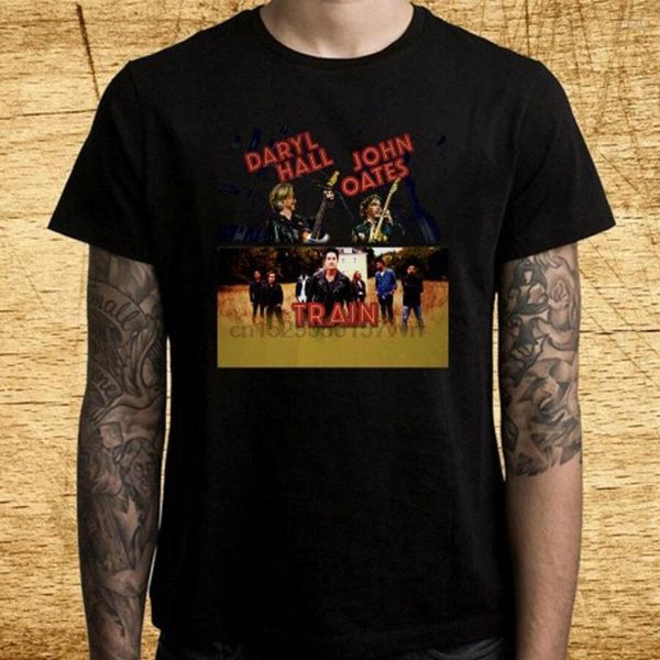 Hall de camisetas masculinas e Oates Musical Duo Tour 2023 Men Black T-shirt Size S-3xl