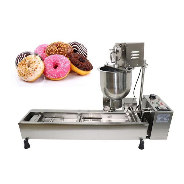 Elektrische einreihige automatische Donut-Maker-Fritteuse-Maschine, Donut-Maker, runde Formen, Donut-Herstellungsmaschine, 220 V/110 V