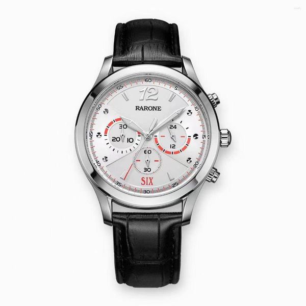 Armbanduhren Luxus-Business-Uhr für Männer Relogio Masculino Herrenuhren Echtes Leder Quarz 30m Freitauchen Wasserdicht