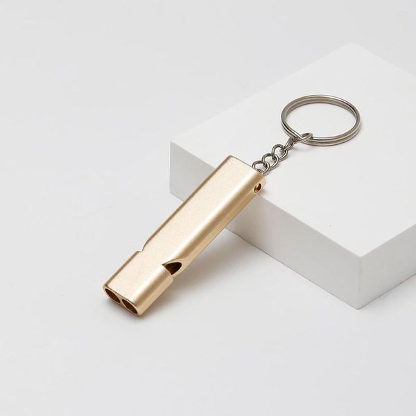 Schlüsselanhänger Unisex-Schlüsselanhänger Tomye K23007, modische Outdoor-Pfeife, fähig zum Blasen, Metall-Schlüsselanhänger für den Notfall, Geschenke, Schmuck