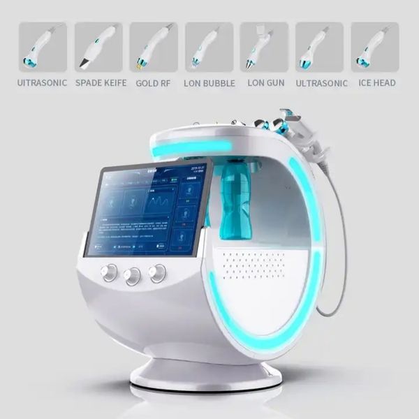 Vendita calda Cura della pelle Intelligent Ice Blue Strumenti per la pulizia Accessori Ox-ygen hydra Jet Water Peeling Macchina facciale con analizzatore di pelle