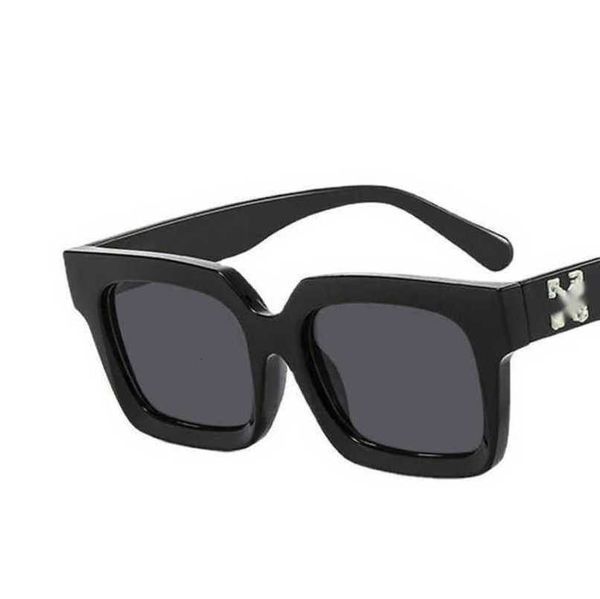Offs weiße Mode Luxusrahmen Sonnenbrille Männer Frauen Sonnenbrille Arrow x Rahmen Brillen Trend Hip Hop Square Sunglasse Sport Reisegläser CXBNHJKI