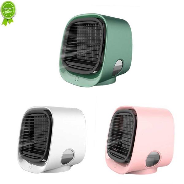 Nuovo ventilatore di raffreddamento ad aria Mini condizionatore d'aria da tavolo con luce notturna Mini USB Ventola di raffreddamento ad acqua Umidificatore Purificatore multifunzione Estate