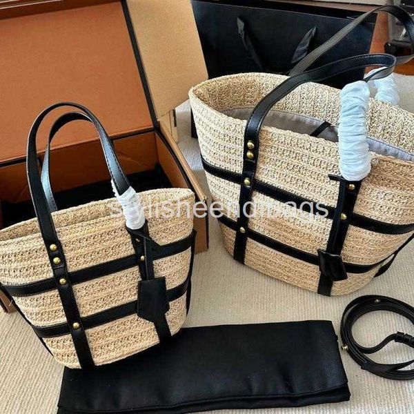 Bolsas de praia de palha de palha de palha casuais sacos de compras de designer feminino bolsas de crochê grandes bolsas de praia de praia letra de luxo bolsa de ombro de luxo