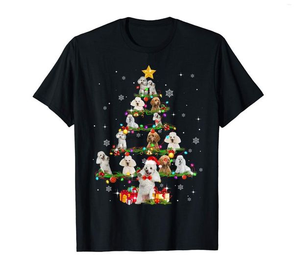 Erkek Tişörtleri Komik Kaniş Ağacı Noel Noel Baba Şapkası Yıldız X-Mas Hediye T-Shirt-Men'in T-Shirt-Black