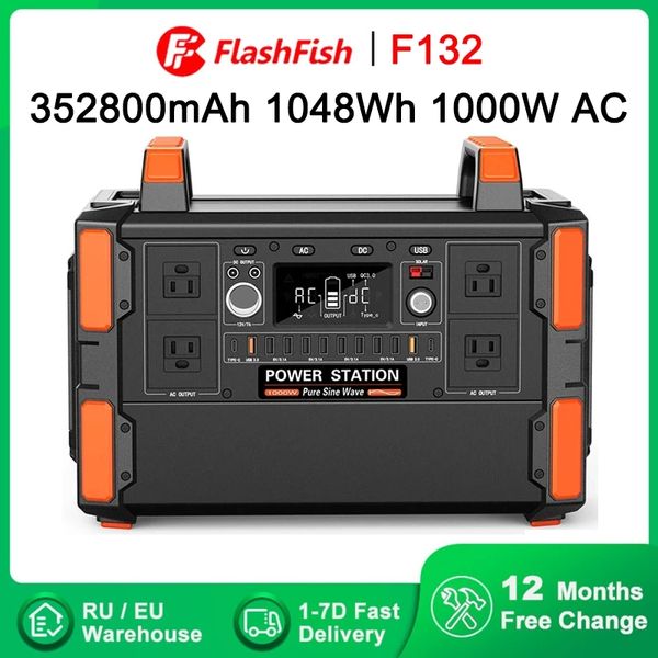 Flashfish 110 V-240 V 1048 Wh tragbares Kraftwerk, Solargenerator, große Kapazität, Batterie für Zuhause, Outdoor, Camping, Wohnmobil