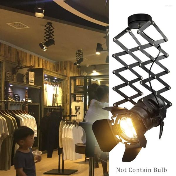 Luzes de teto E27 Bedroom Bar Clothing Store Spotlight Indoor Holofo Retro track lâmpada Arte de ferro led de alta potência