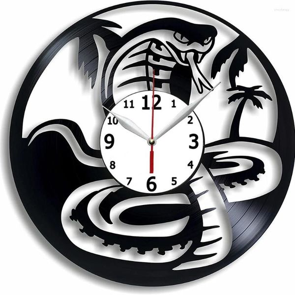 Relógios de parede Cobra Snake Home Decor - Relógio de 12 polegadas Idéia de presente para meninos e meninas feitas à mão
