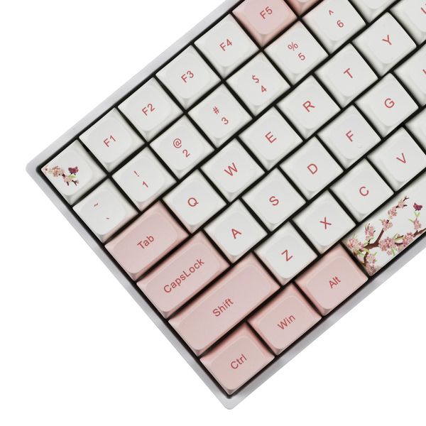 Acessórios 132 Blossom Cinco lados Dye Sub ZDA PBT TELHA CAPA ANSI ISO Semelhante ao XDA para MX Teclado 104 87 61 Melody 96 KBD75 ID80 GK64 68