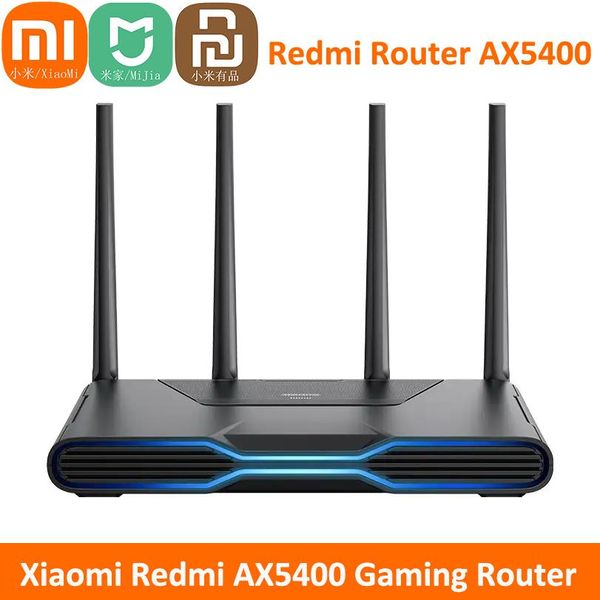 Roteadores xiaomi redmi roteador de jogos ax5400 wifi 6 vpn malha 2.5g Porta de rede OFDMA MUMIMO 512MB QUAL