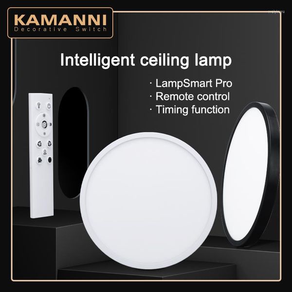 Потолочные светильники Kamanni Smart Light Mobile App Пульт дистанционного управления цветовой температурой яркости голос 24W 28 Вт 38 Вт