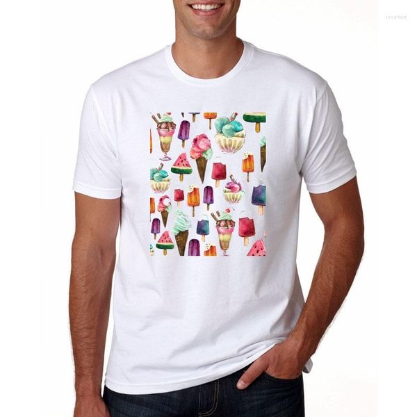 Herren T-Shirts 2PCS Kleinkind Kinder Baby Mädchen Eiscreme Muster T-Shirt Tops Blumen Shorts Hosen Outfit Kleidung Set