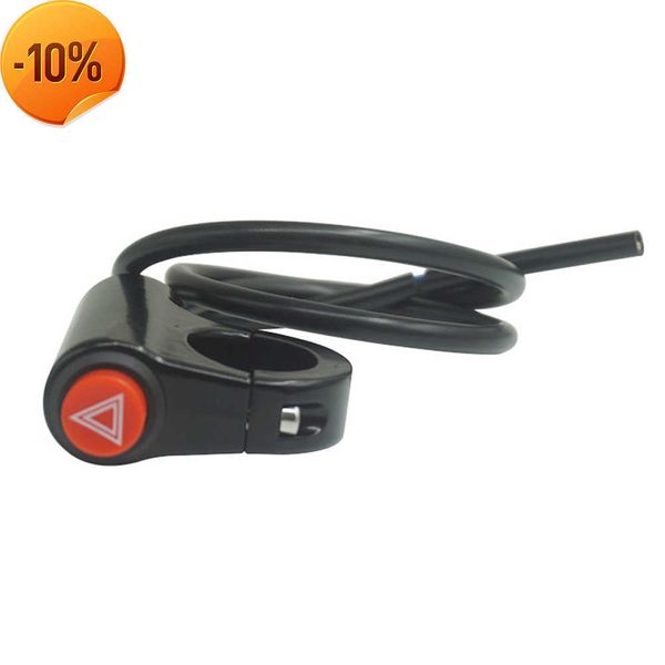 Novo interruptor de motocicleta, interruptor de lâmpada botão de luz elétrica Dual Flash Aviso de lâmpada de emergência Sinal de pisca -motor Acessórios de bicicleta de motor