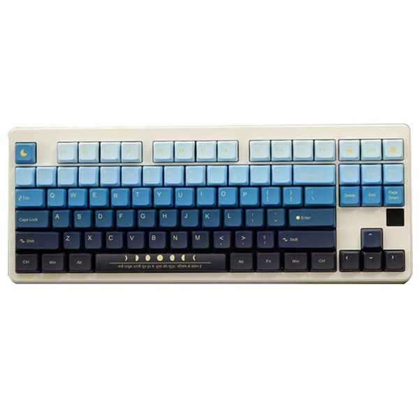 Combos Cool Design Programador/Moonrise Theme Keycaps 129 teclas XDA Profile PBT Sublimação para teclado mecânico MX Switch