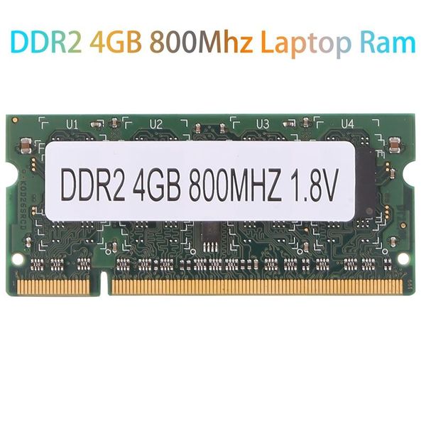 RAMS DDR2 4GB 800 MHz Laptop RAM PC2 6400 2RX8 200 Pins Sodimm für AMD -Laptop -Speicher