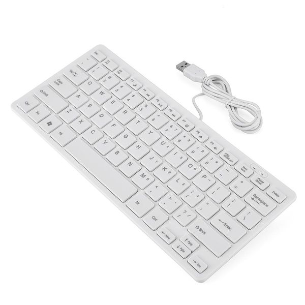 Combos 78 teclas Ultra Mini Teclado com fio USB para computadores de computadores de computadores PC