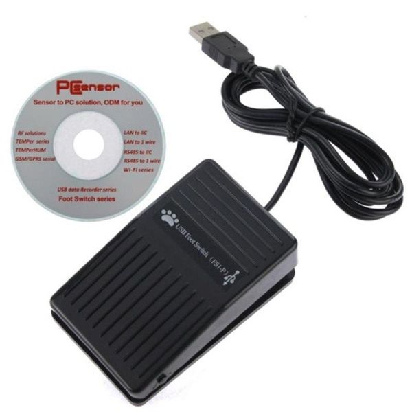 Gadgets Plástico USB Single Foot Switch Pedal Control PROPROGR Chave para teclado mouse PC