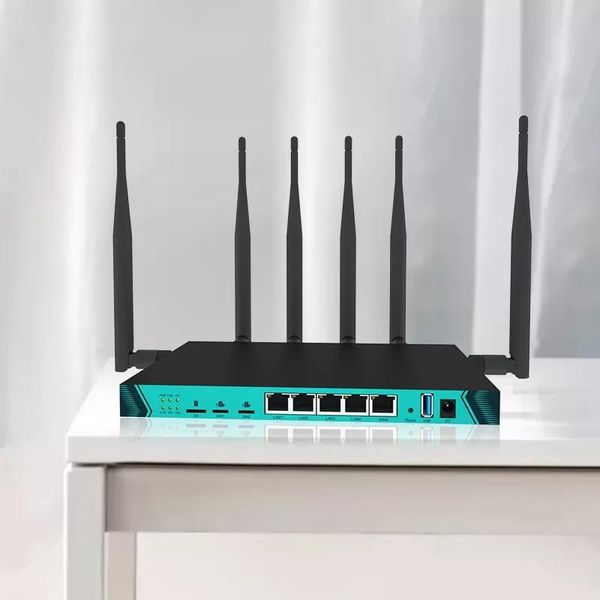 Router Zbtlink Gigabit Lan Router Zwei SIM -Karten -Multimode intelligent 1200 Mbit / s 4G Dual Modem OpenWRT Cat6 Cat4 WiFi Hotspot