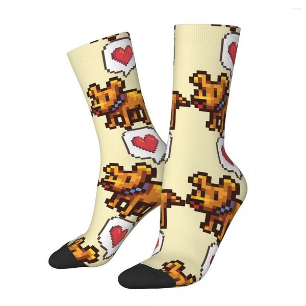 Herrensocken lustige verrückte Socke für Männer Ein guter Junge Hip Hop Harajuku Pixel Happy Quality Muster gedrucktes Jungen Crew Kompression Casual Gift