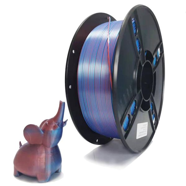 Digitalização Twotone 1,75mm PLA PLA Silk Double Color 1kg/500g/250g 3D Filamento Filamento Dual Cores Dual