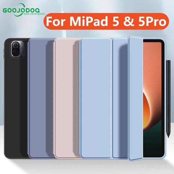 Caso para Xiaomi Pad 5 Case para Mi Pad 5 Pro Case Mi Pad 4 Caso Caso Acorde e Sono Sleep Silicone Cover Funda Support Charging