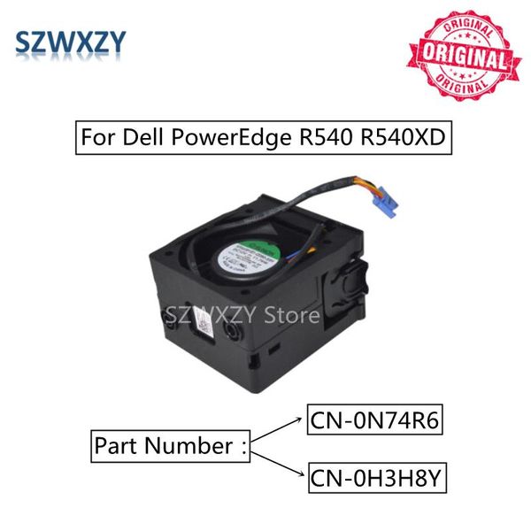 PADS SZWXZY ORIGINAL CPU FAN N74R6 H3H8Y PARA DELL POWEREDGE R540 R540XD CONSULTAÇÃO DE REFRIGENÇÃO DO REFRIMENTO DE REFRIMENTO 0N74R6 0H3H8Y CN0N74R6 CN0H3H8Y