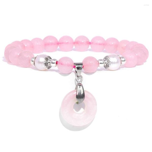 Pulseiras de charme fivela de paz para homens homens brancos rosa rosa