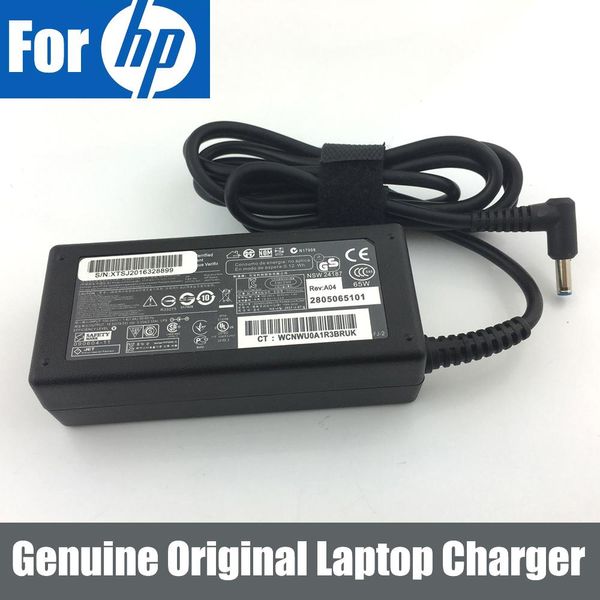 Adaptador Genuíno 65W Adaptador de laptopador Fonte de alimentação para HP Probook 430 440 450 455 470 G5