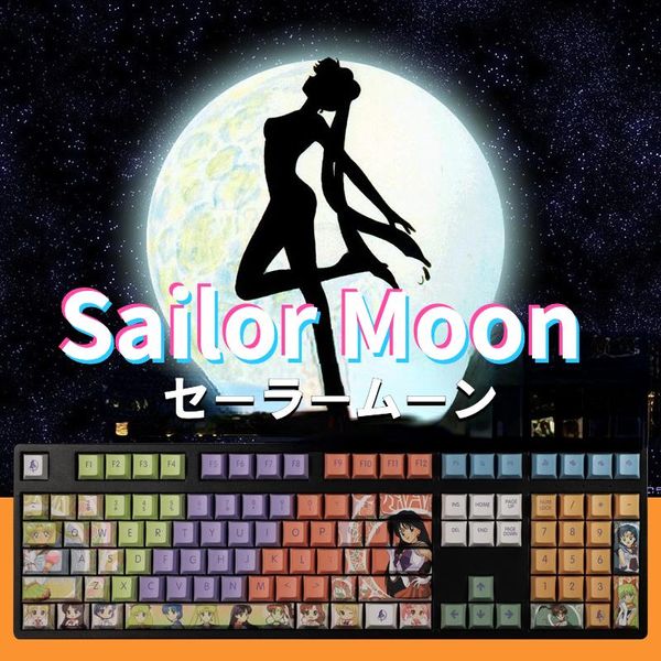 Combo 108 tasti Sailor Moon Copritasti di animazione del gioco dal design accattivante Copritastiera meccanica