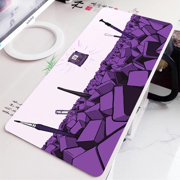 Poggia Viola Art 1000x500mm XXL Lockdge Carino Grande Gaming Mouse Pad Computer Gamer Tastiera Mouse Zerbino Scrivania mousepad per PC Scrivania Pad