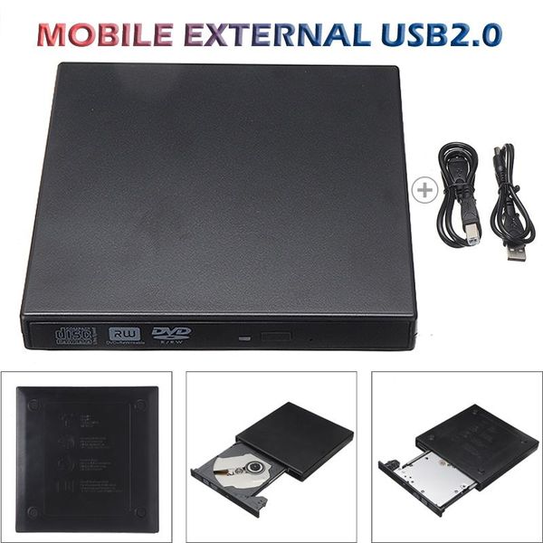 Приводы Pohiks 1pc USB 2.0 Внешний DVD/CD Burner Universal Desktop Notebook USB Рекордер Оптический привод для ноутбука Windows 10