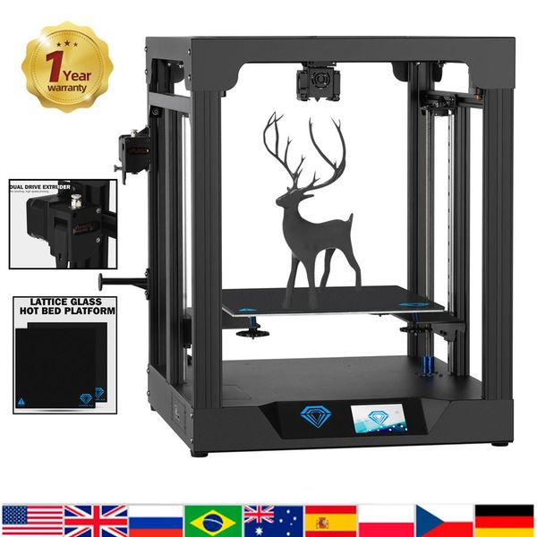 Scaning Twotrees 3D -Drucker SP5 Corexyfdm Dual Z Achse Stummschaltung 300*300*330 mm DIY -Kits 3,5 Zoll mit Touchscreen