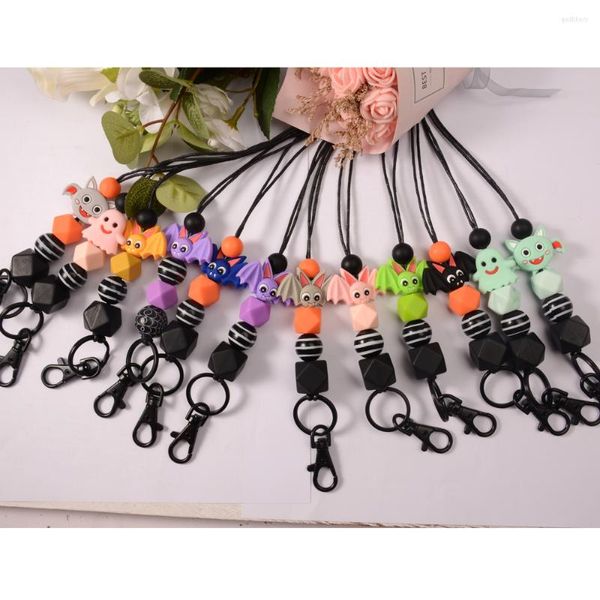 Colares pendentes Multicolor Bat adorável colar de fantasma Black Badyed for Women Fashion Halloween Jewelry Party