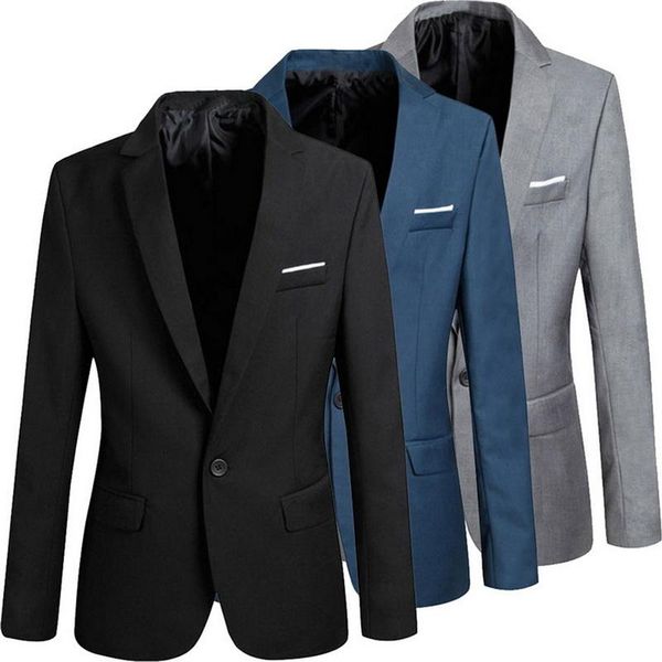 Ternos masculinos Blazers Blazer Jacket do escritório que está encaixando fino moda sólida masculina casual masculino 2023