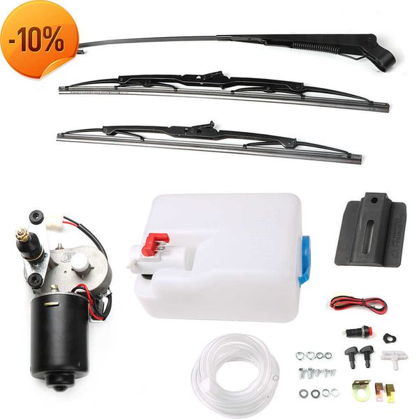 Novo conjunto de limpador de limpador de pára -brisa elétrico UTV para Polaris Ranger Honda Washer Reservoir Pump Bump Bottle Jet Wiper DC12V 30W