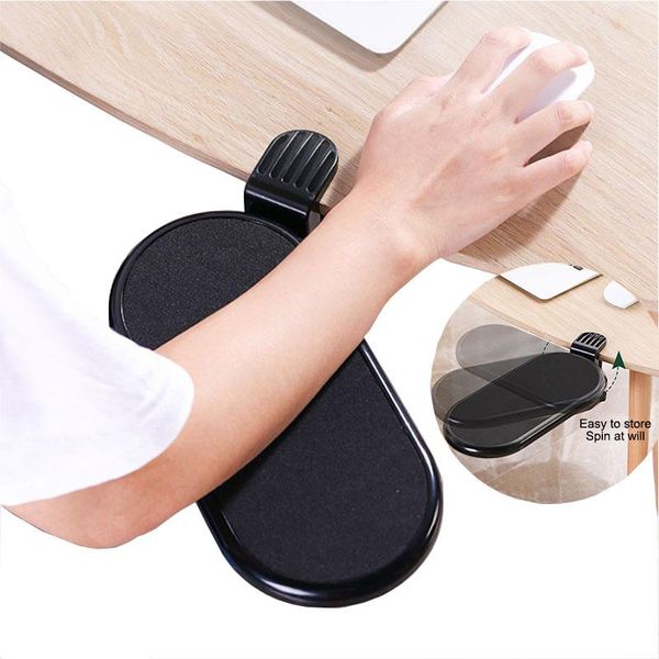 Descansa girando suporte de braço de computador ergonômico ajustável pc descanso de pulso extensor mesa suporte de mão almofada de ombro montagem escritório mouse pad