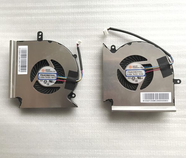 PADS CPU GPU Cooler para MSI GE63 GP63 GL63 GE63VR GE73 GE73VR FAN GP73 GL73 PAAD06015SLN417 N384 DC 5V 0,55A