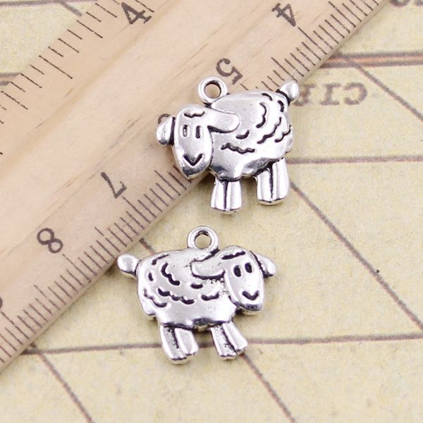 10pcs Charms Agnello di pecora 18x16mm Bronzo tibetano Argento Pendenti di colore Gioielli antichi che fanno mestiere fatto a mano fai da te