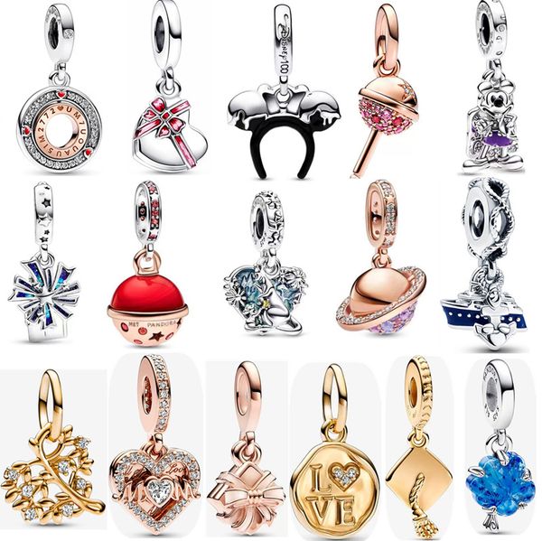 2023 New charms String 925 Sterling Silver Designer Jewelry Love Fashion Ciondolo DIY fit Pandora Collana Bracciale per regali donna