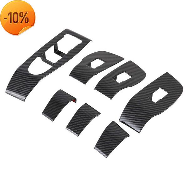 Neue 7PCS Auto Fenster Glas Lift Schalter Taste Abdeckung Trim Aufkleber für Mazda 3 Axela BP CX-30 DM Zubehör 2020 2021 auto Dekor