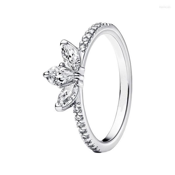 Cluster Ringe Eheringe Herbarium Stapel Finger für Frauen 925 Sterling Silber Schmuck Marquise Birne Blume Blütenblatt Perlen Set CZ