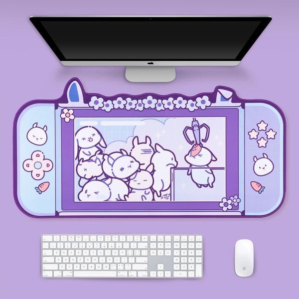 Almofadas Datafrog Extra Grande Jogo Mouse Pad AntiSlip Kawaii Cartoon Borracha PC Game Mouse Mat 800x400mm Tamanho com acessórios de descanso de pulso