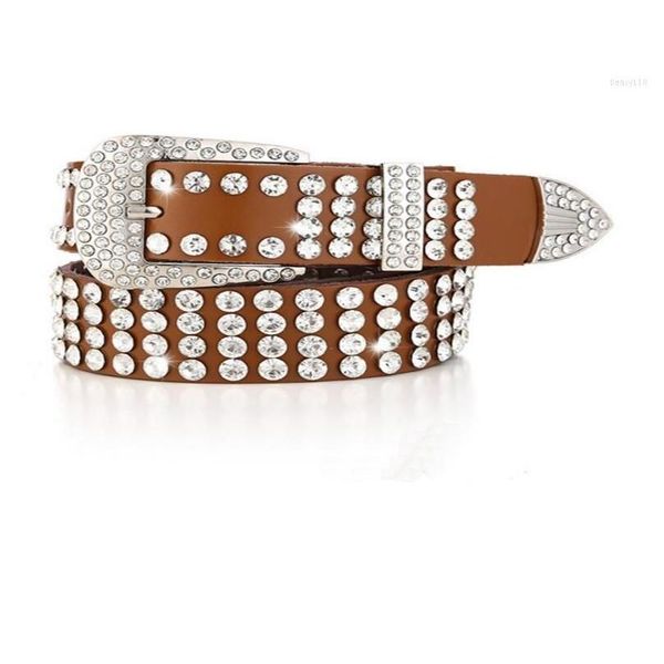 Cintos Cinturones para Mujer 2022 Moda Camel Camelo Mulheres Cinturão FL Rhinestone vendendo presente de alta qualidade de 3,3 cm de entrega de Dhl1e